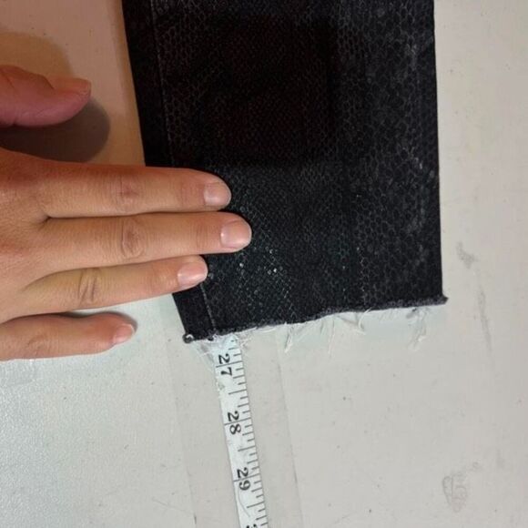 R13 Alison Skinny Python‎ Print Distressed Skinny Leg Jeans Charcoal Size 25 - Picture 12 of 12